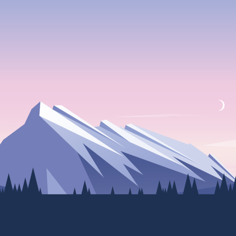 Mountain range during twilight